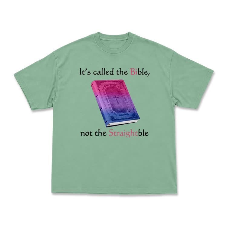 Bold Faith Message Book Print Unisex T-Shirt - Light Green - US16-18(2XL) - image 9