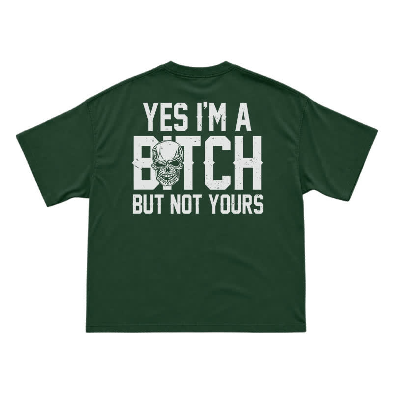 Not Yours Statement Graphic Relaxed Fit Streetwear T-Shirt - Green - US16-18(2XL) - image 5