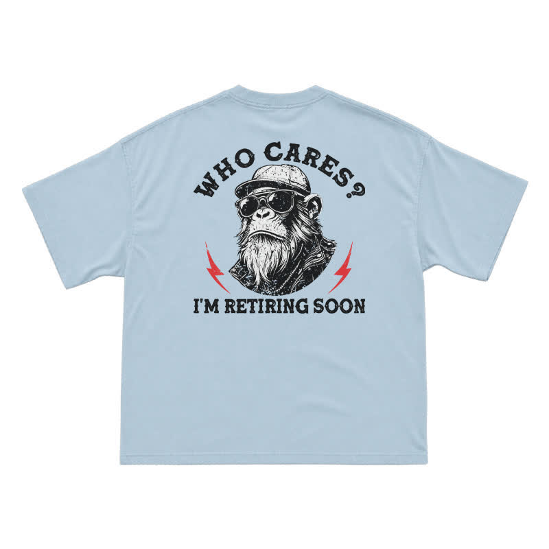 Who Cares? I'm Retiring Soon Funny T-Shirt for Men - Light Blue - US16-18(2XL) - image 8