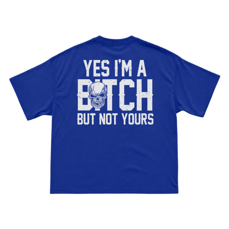 Not Yours Statement Graphic Relaxed Fit Streetwear T-Shirt - Blue - US16-18(2XL) - image 14