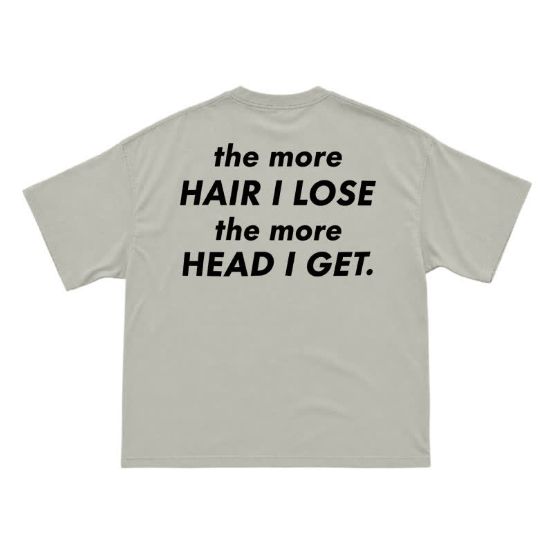 Street Humor Statement Back Print Relaxed Fit Short Sleeve T Shirt - Warm Grey - US16-18(2XL) - image 4