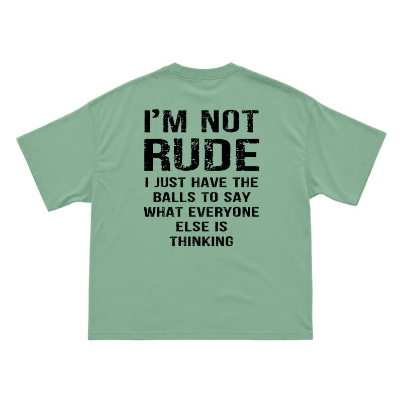 🔥 I'm Not Rude Funny Men's T-Shirt – Bold Attitude Graphic Tee for Sarcastic Guys - Light Green - US16-18(2XL) - image 6