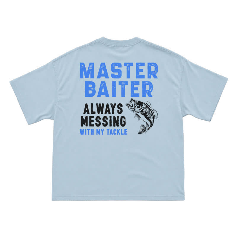 Master Baiter Novelty Back Graphic Relaxed Fit T-Shirt - Light Blue - US16-18(2XL) - image 6
