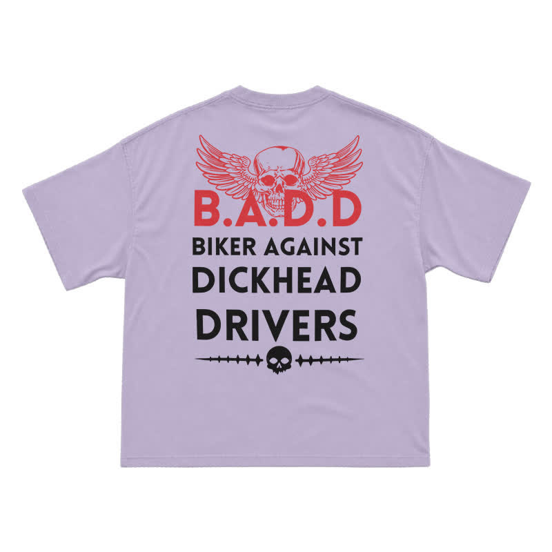 Biker Against Dickhead Drivers Statement Graphic T-Shirt - Purple - US16-18(2XL) - image 8