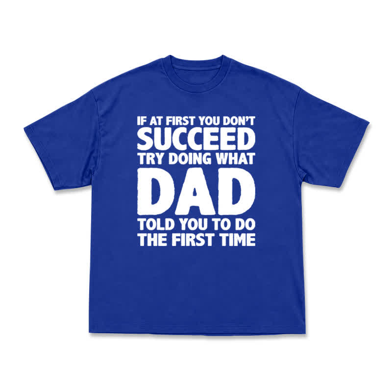Casual Bold Slogan Graphic Cotton Blend T-Shirt - Blue - US16-18(2XL) - image 13