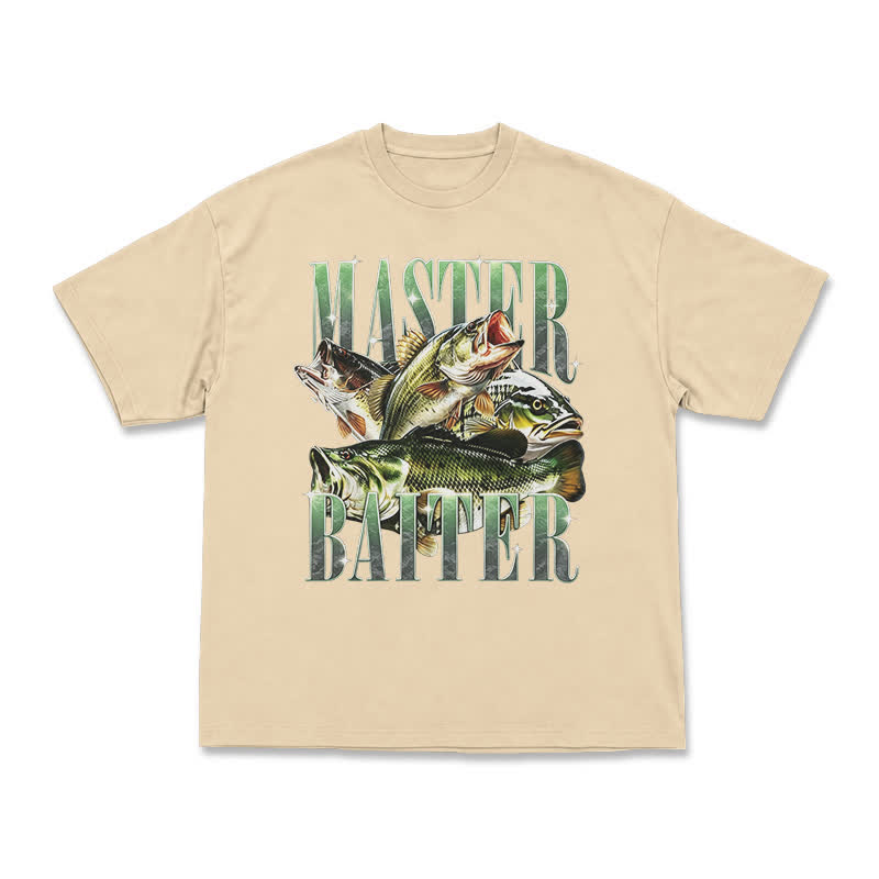 Master Baiter Bass Fishing Fisher T-Shirt - Apricot - US16-18(2XL) - image 7