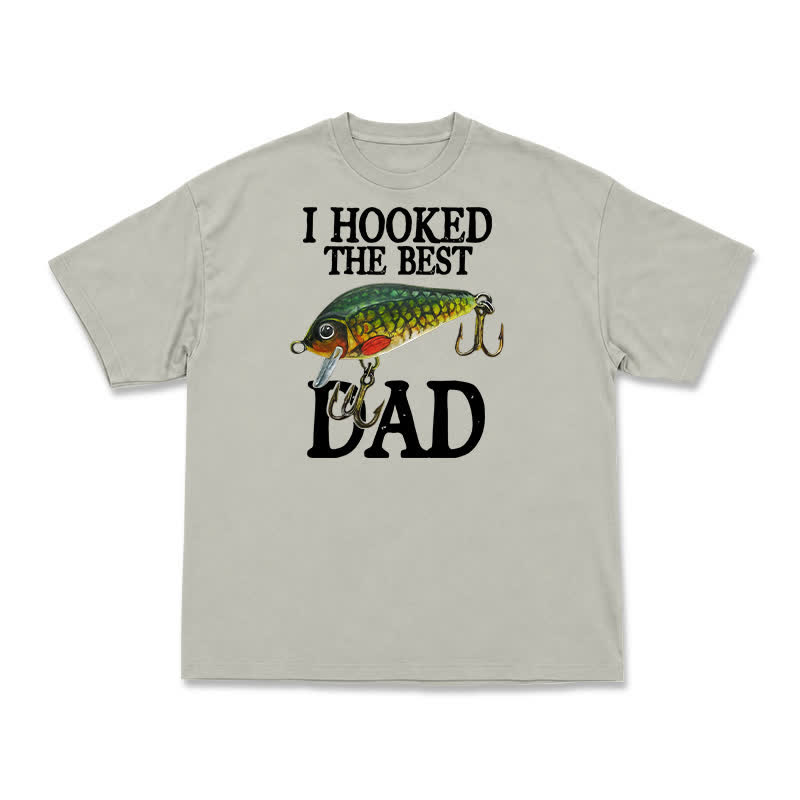 Vintage Inspired Best Dad Fishing Graphic T-Shirt - Warm Grey - US16-18(2XL) - image 7