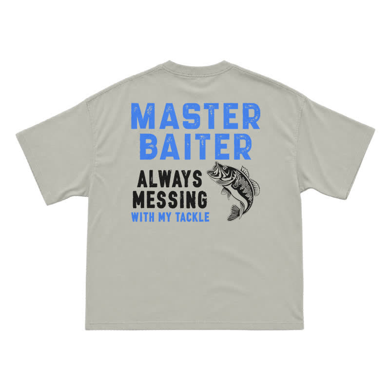 Master Baiter Novelty Back Graphic Relaxed Fit T-Shirt - Warm Grey - US16-18(2XL) - image 7