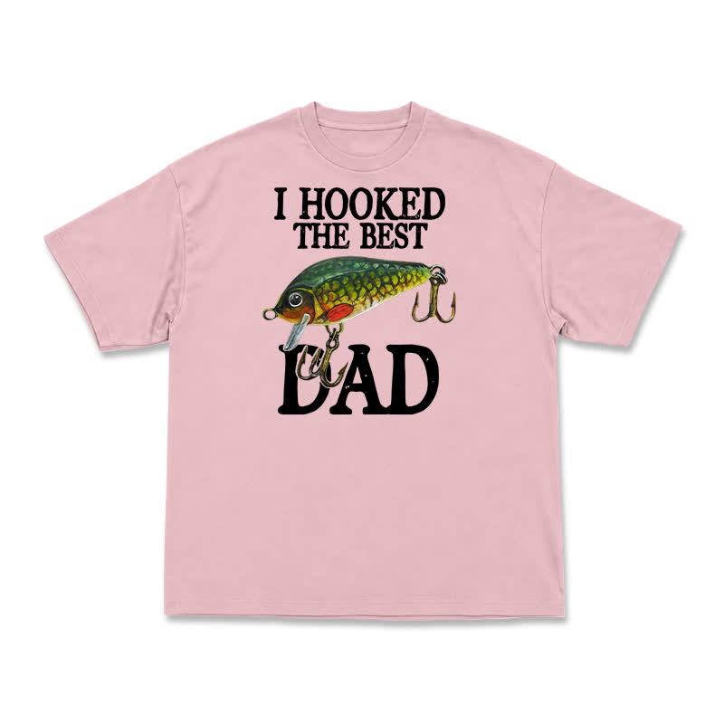 Vintage Inspired Best Dad Fishing Graphic T-Shirt - Pink - US16-18(2XL) - image 8