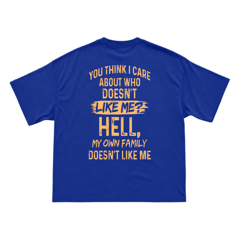 Urban Streetwear Graphic Back Slogan Relaxed Fit T-Shirt - Blue - US16-18(2XL) - image 14