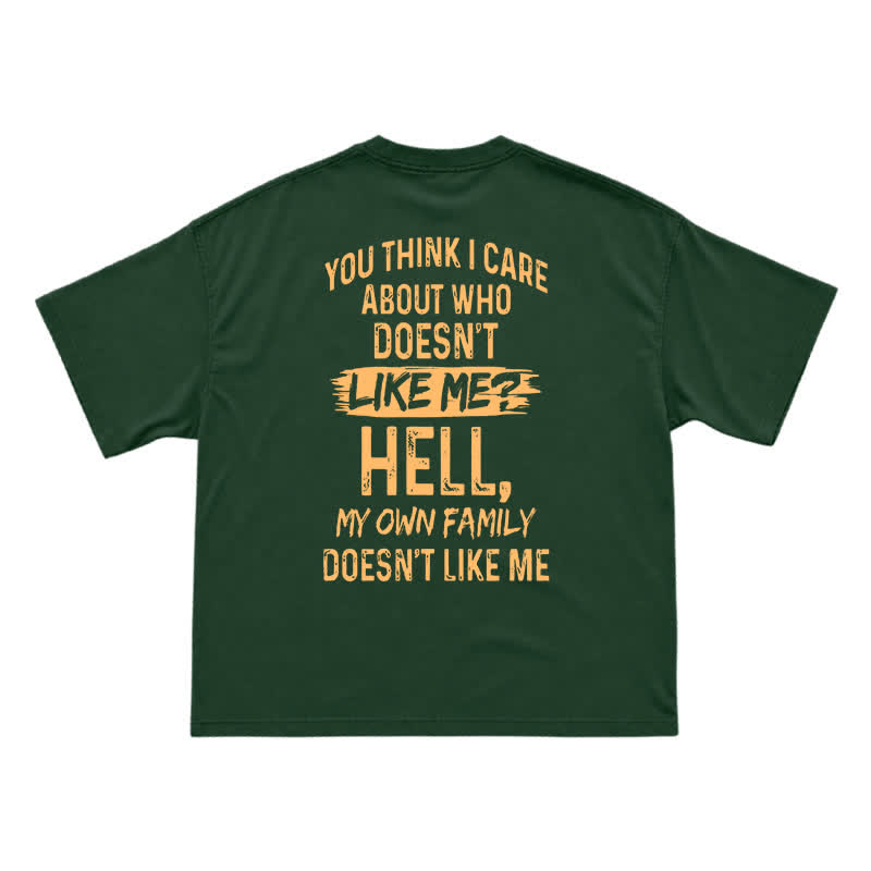 Urban Streetwear Graphic Back Slogan Relaxed Fit T-Shirt - Green - US16-18(2XL) - image 12