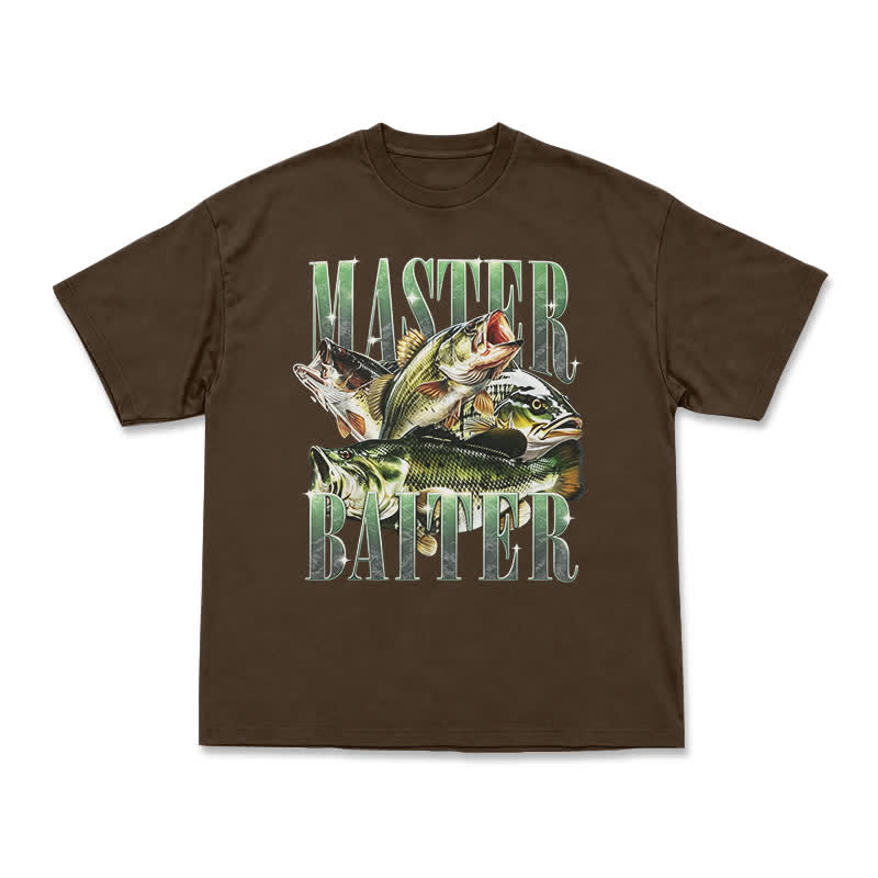 Master Baiter Bass Fishing Fisher T-Shirt - Coffee - US16-18(2XL) - image 13
