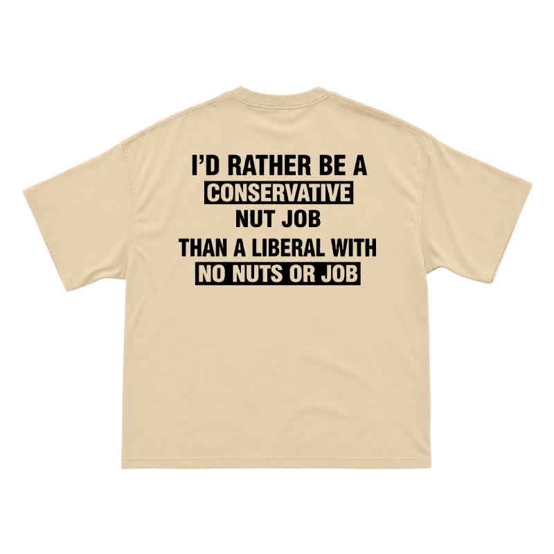 Streetwear Slogan Graphic Boxy Fit Cotton Jersey Tee - Apricot - US16-18(2XL) - image 5