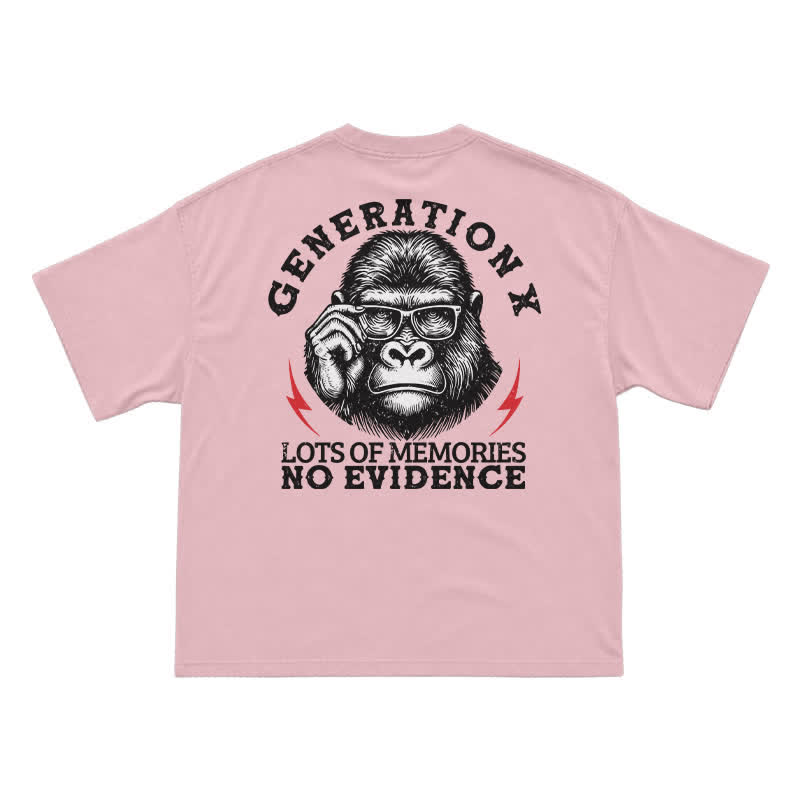 Generation X Lots Of Memories No Evidence Monkey T-shirt - Pink - US16-18(2XL) - image 9