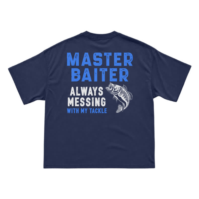 Master Baiter Novelty Back Graphic Relaxed Fit T-Shirt - Navy Blue - US16-18(2XL) - image 10