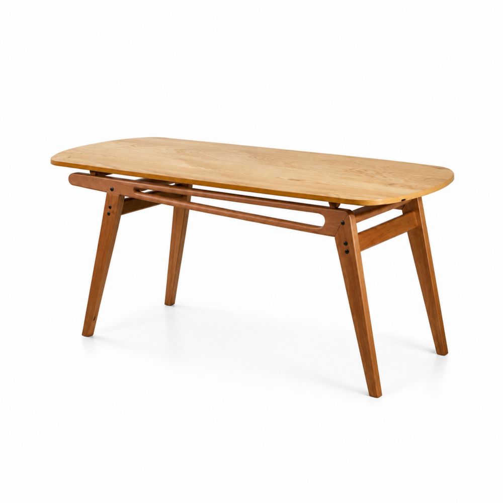 Holztisch rechteckig 160x80 cm Eiche Natur