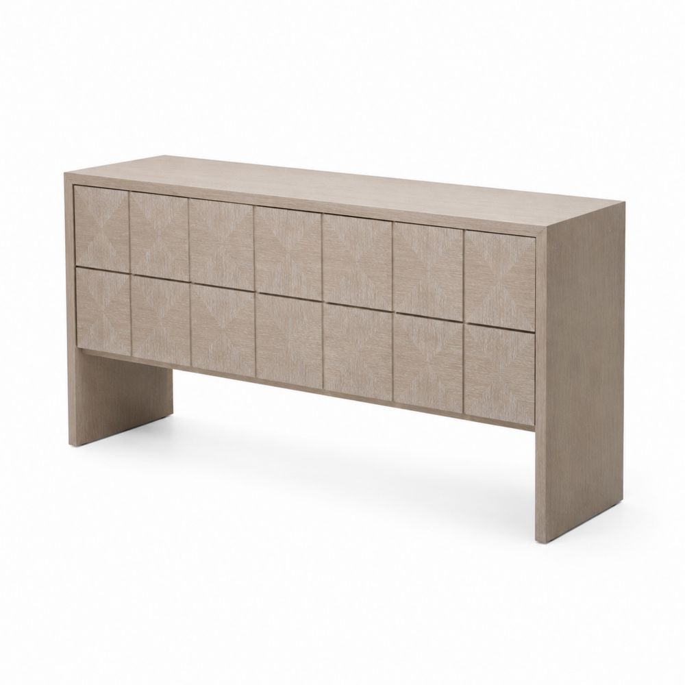 Buffetschrank rechteckig 160x40x80 cm Eichenfurnier Beige
