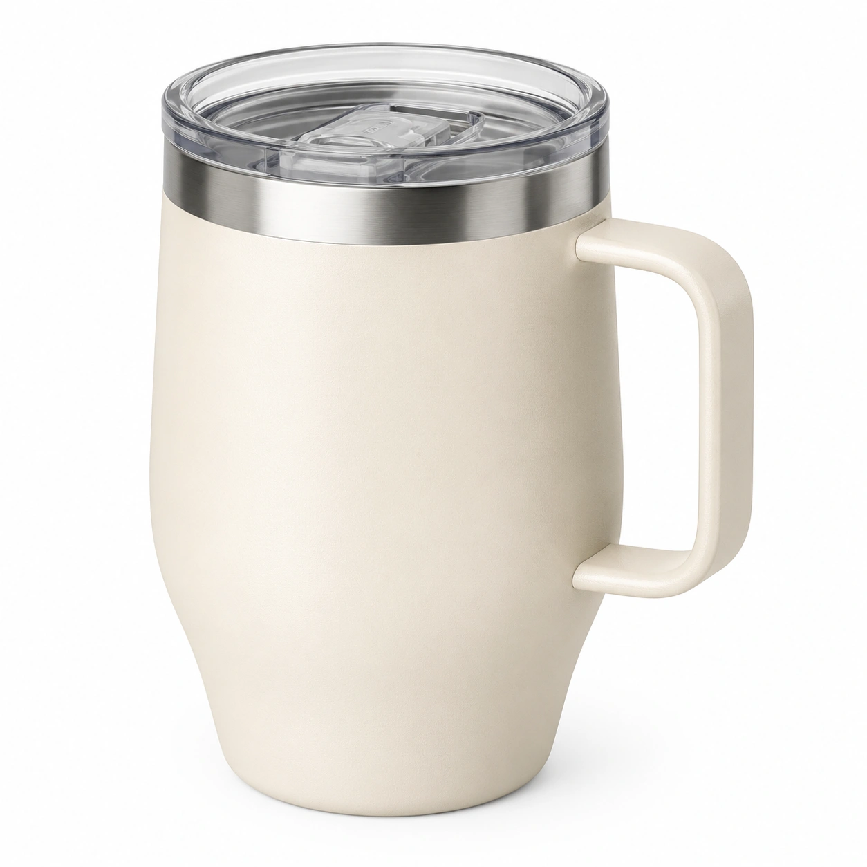 Taza Térmica con Mango 350ml Crema-BELLOMAISON