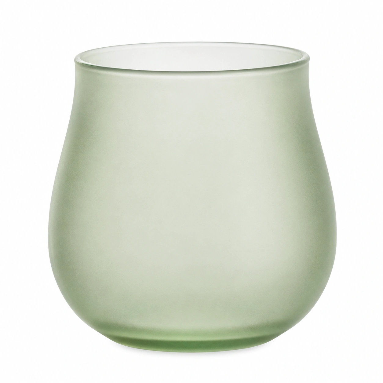 Vaso de Vidrio Escarchado Verde 300ml-BELLOMAISON