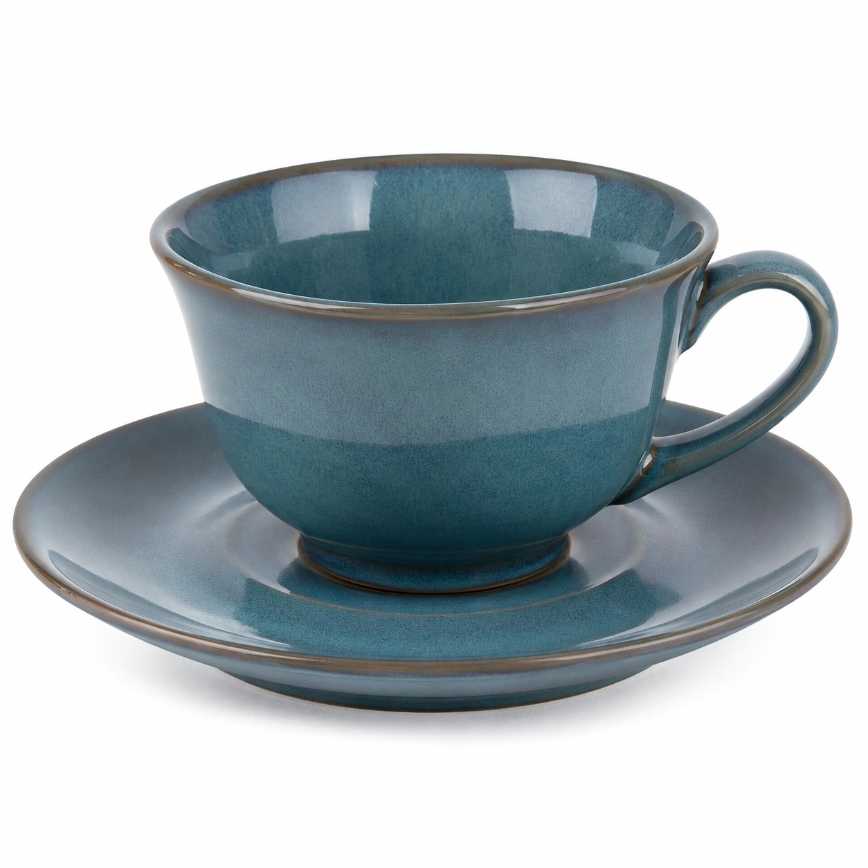 Taza Azul con Plato de Diseño Elegante-BELLOMAISON