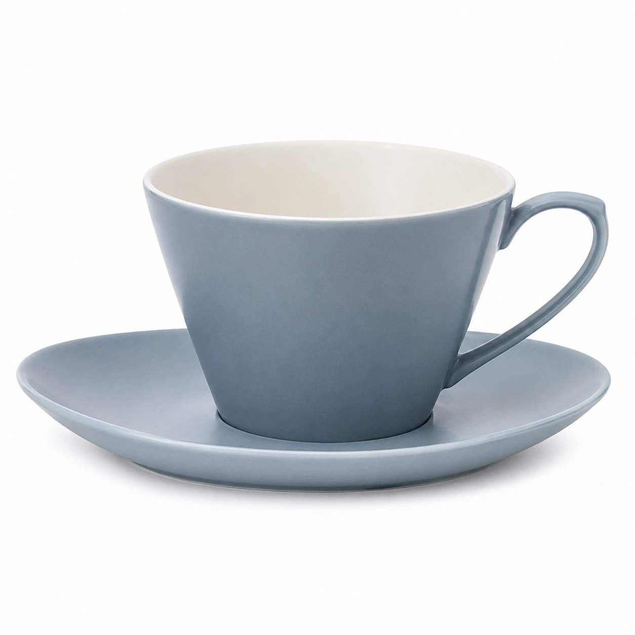 Taza de Cerámica Azul con Platillo-BELLOMAISON