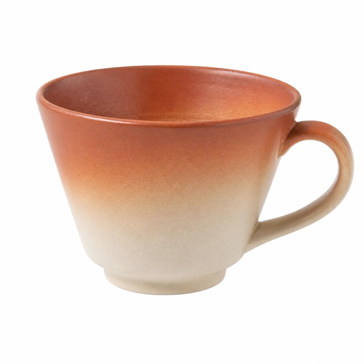 Taza de Cerámica con Degradado Naranja y Beige, 250ml-BELLOMAISON