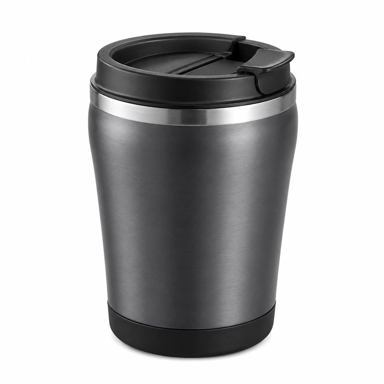 Vaso Térmico de Doble Pared con Tapa Hermética Gris 350ml-BELLOMAISON