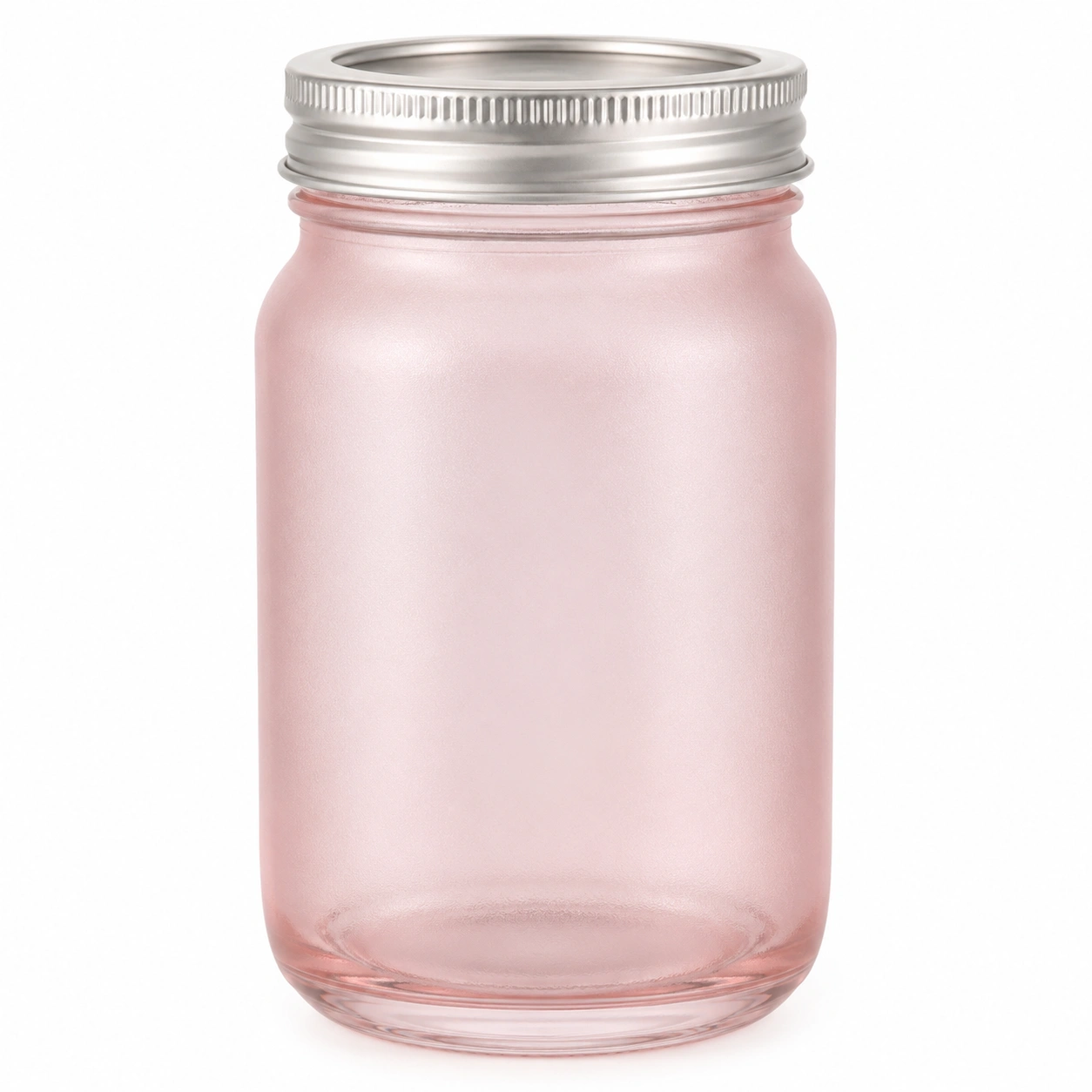 Tarro de Cristal Rosa con Tapa Metálica 500ml-BELLOMAISON