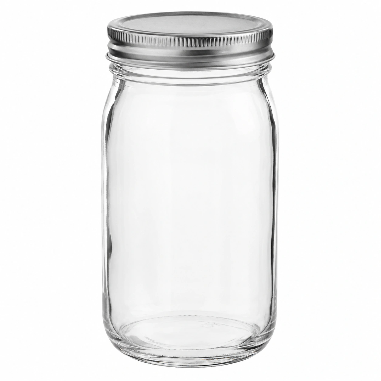 Tarro de Vidrio Transparente con Tapa Hermética de Metal 1L-BELLOMAISON