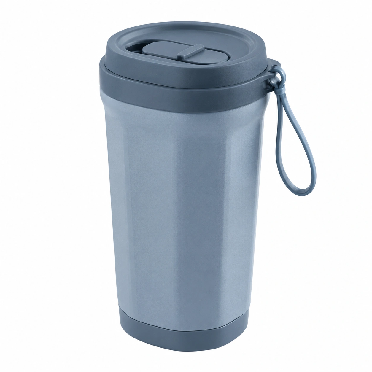 Taza térmica azul de 500ml con tapa y asa-BELLOMAISON