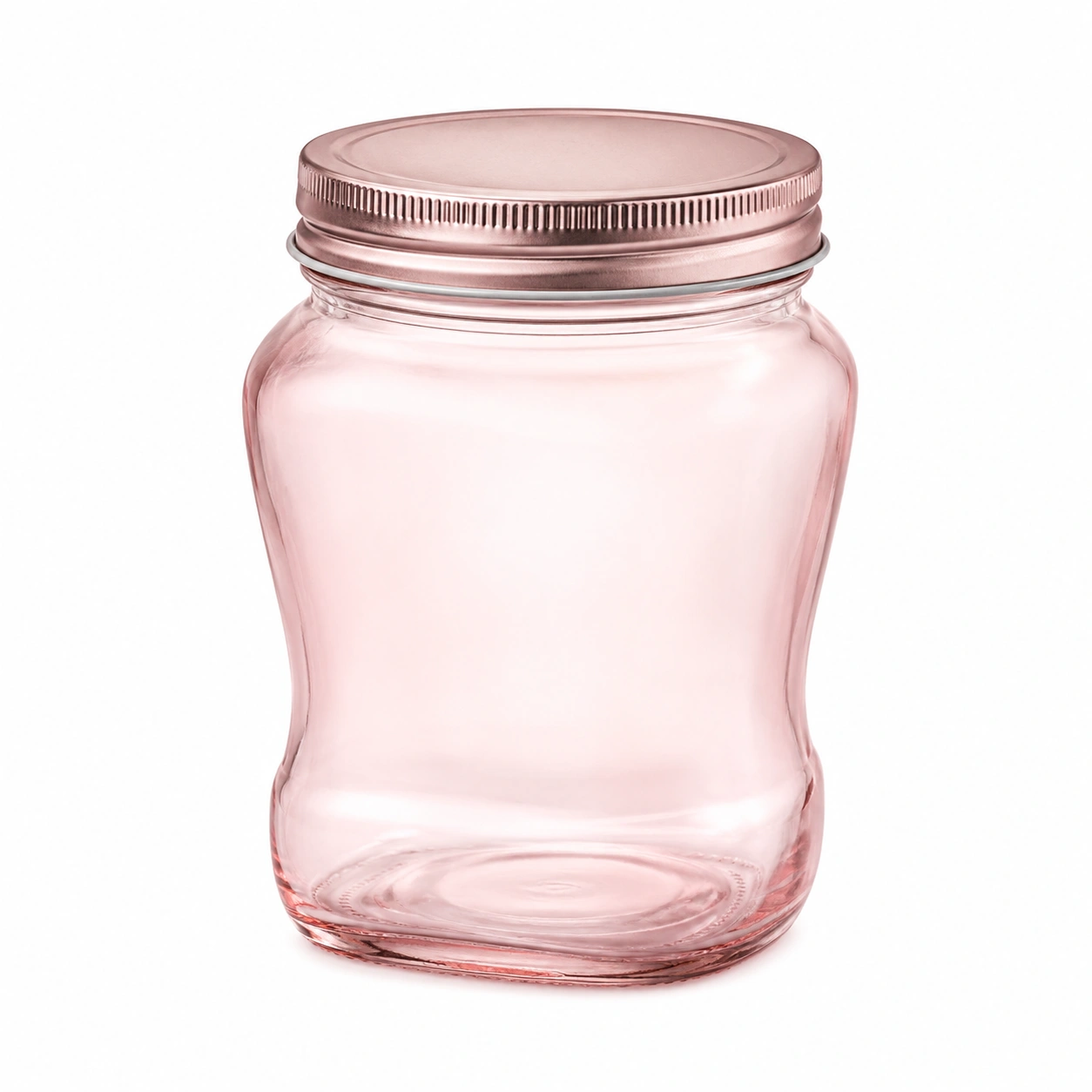 Tarro de Vidrio Rosa con Tapa de Metal 1000ml-BELLOMAISON