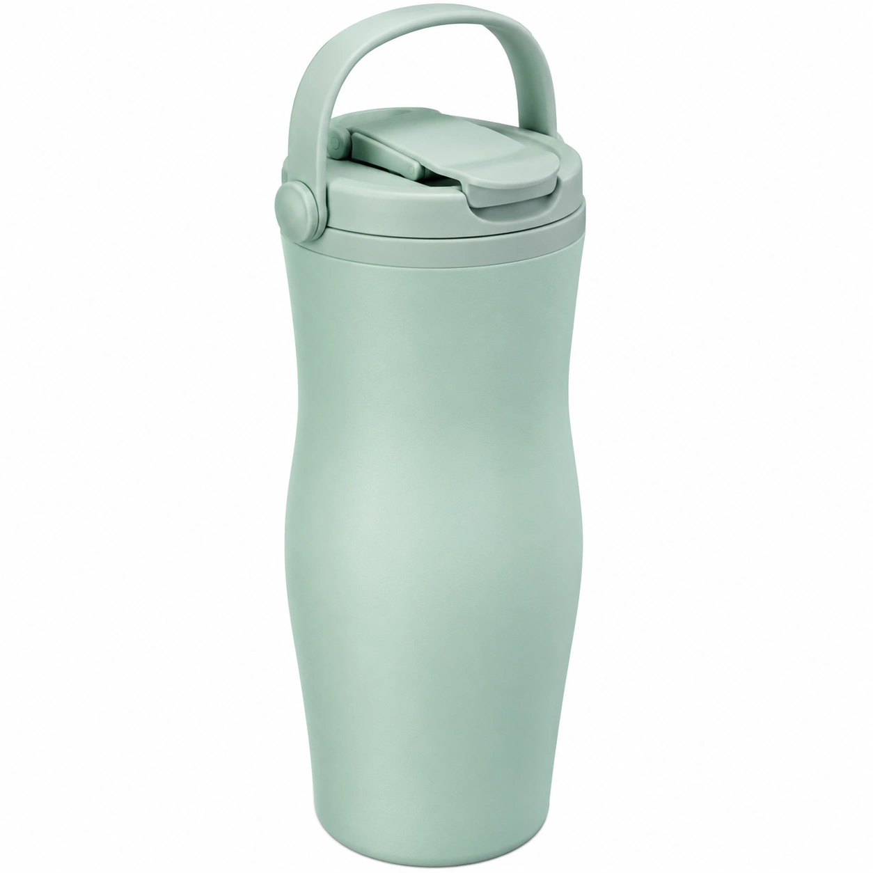 Botella Térmica Reutilizable 500ml Verde Menta con Asa-BELLOMAISON