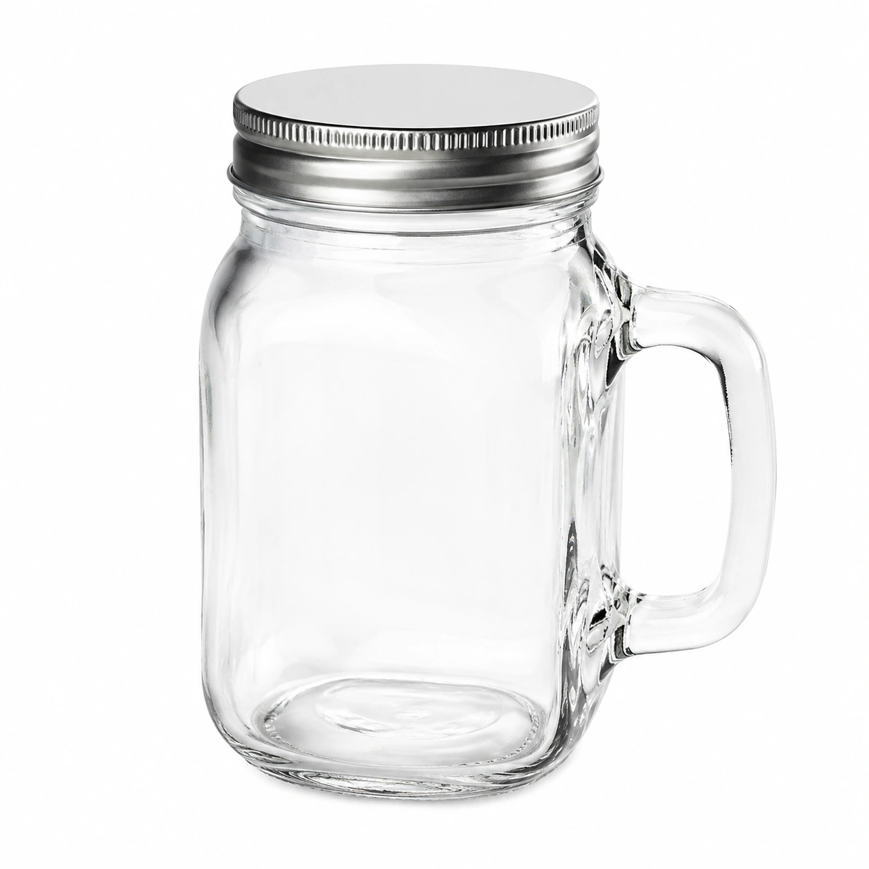 Tarro de Vidrio Transparente con Tapa Metálica 500ml-BELLOMAISON