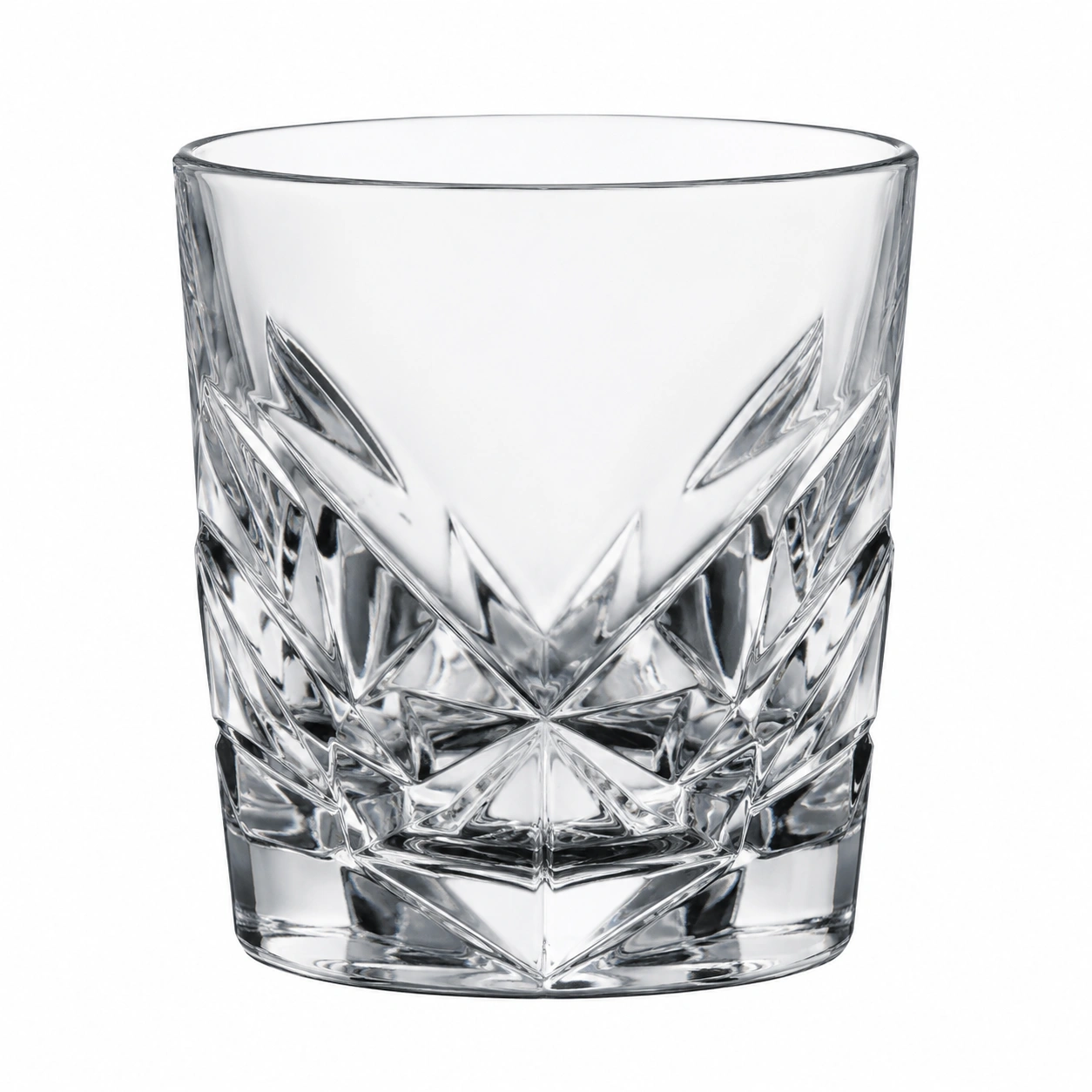 Vaso de Vidrio con Diseño Tallado 300ml Transparente-BELLOMAISON
