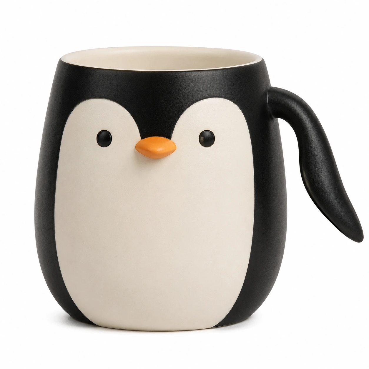 Taza de Pingüino 350ml - Negro/Blanco-BELLOMAISON