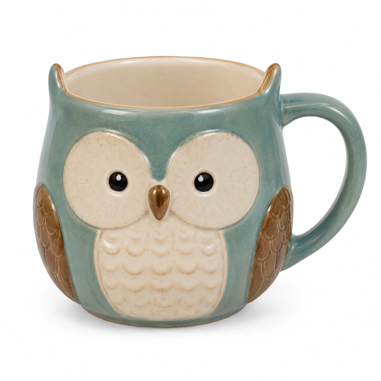 Taza de Cerámica Búho Azul 350ml-BELLOMAISON