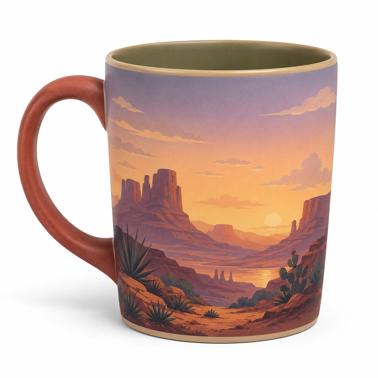 Taza de Cerámica con Paisaje Desértico 350 ml-BELLOMAISON