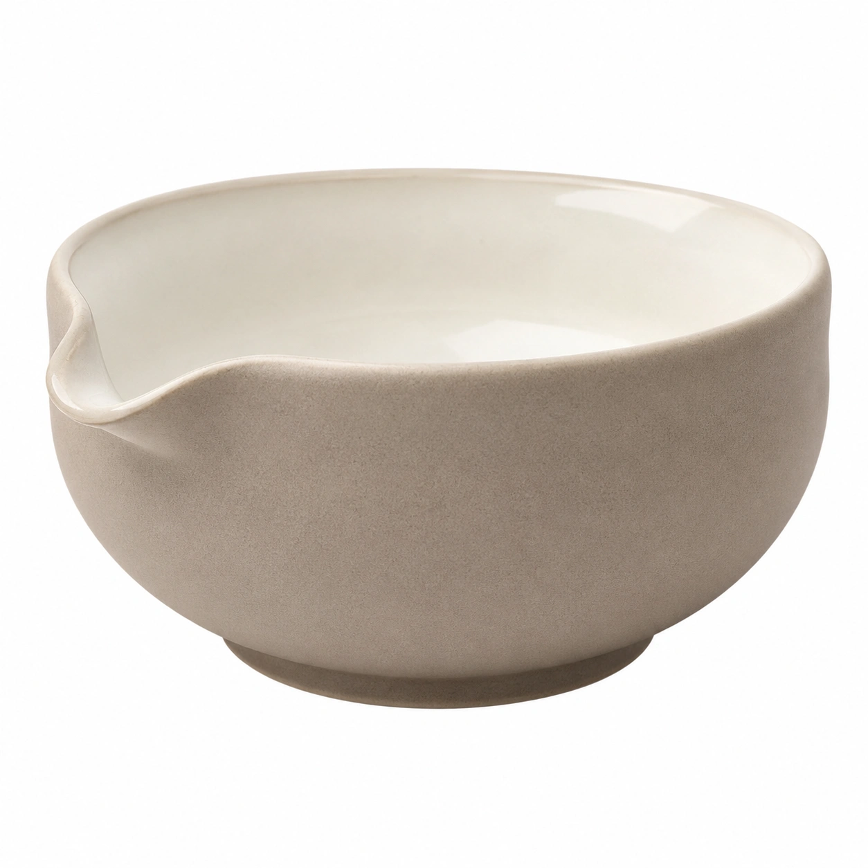 Bol con pico vertedor de cerámica beige-BELLOMAISON