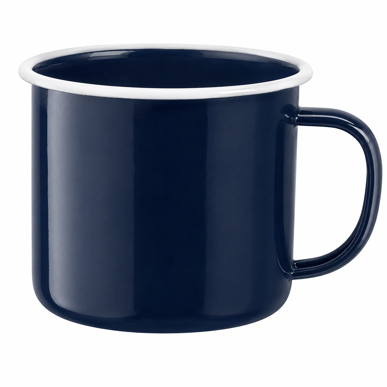 Taza de Campamento Esmaltada Retro Azul 350ml-BELLOMAISON