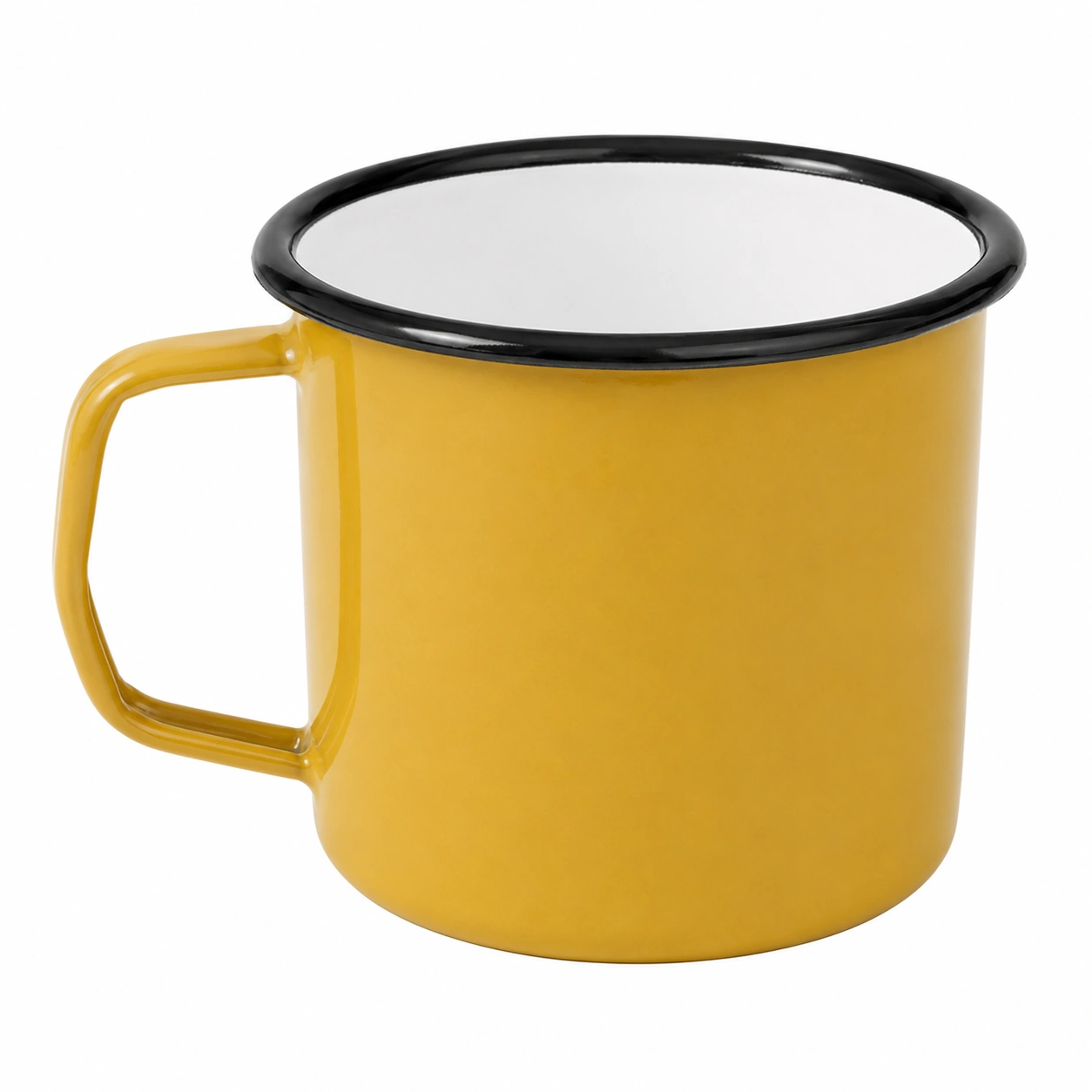 Taza Esmaltada Amarilla 400ml Clásica-BELLOMAISON