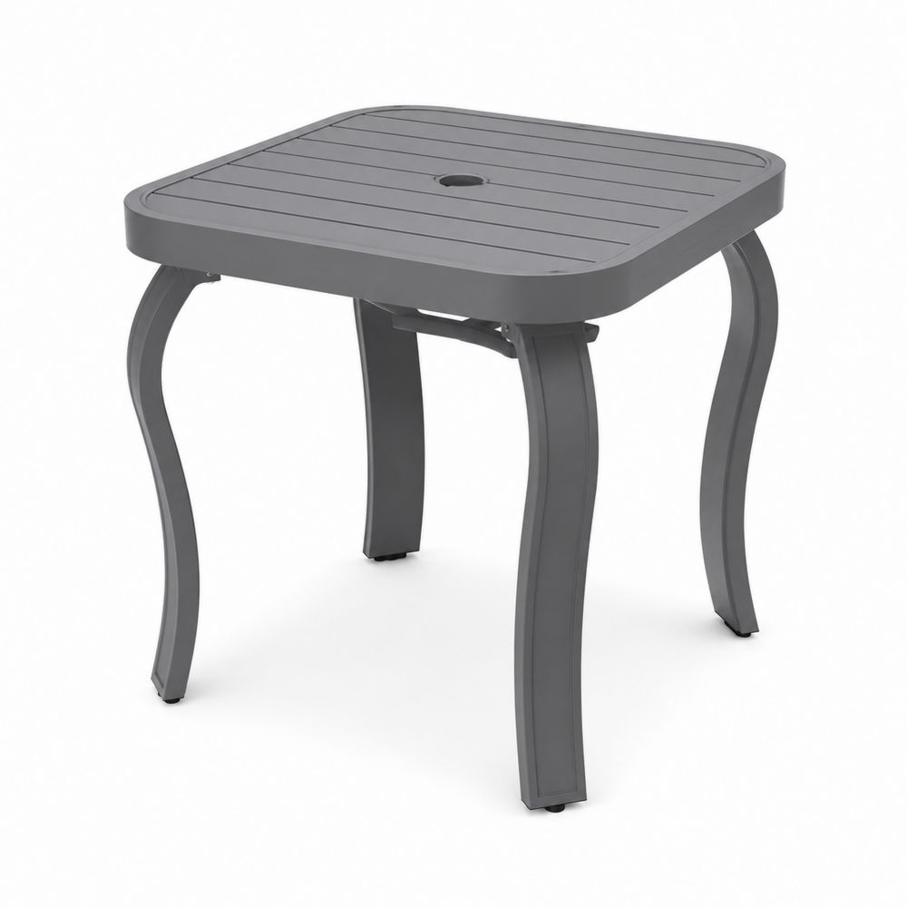 Quadratischer Kunststofftisch Grau 80x80x72cm