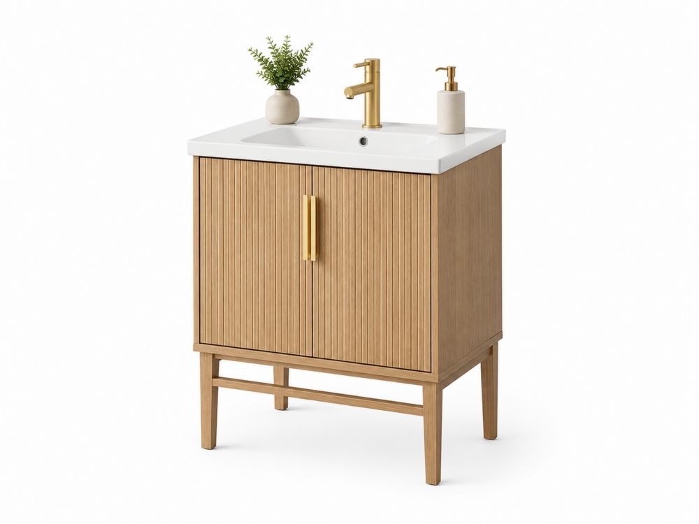 Waschtischunterschrank Holz Weiß