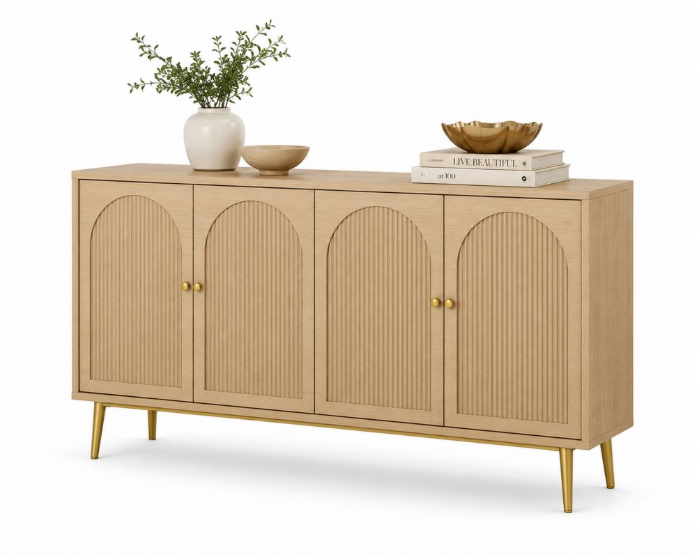 Sideboard 4-Türig Eichenholz 120cm