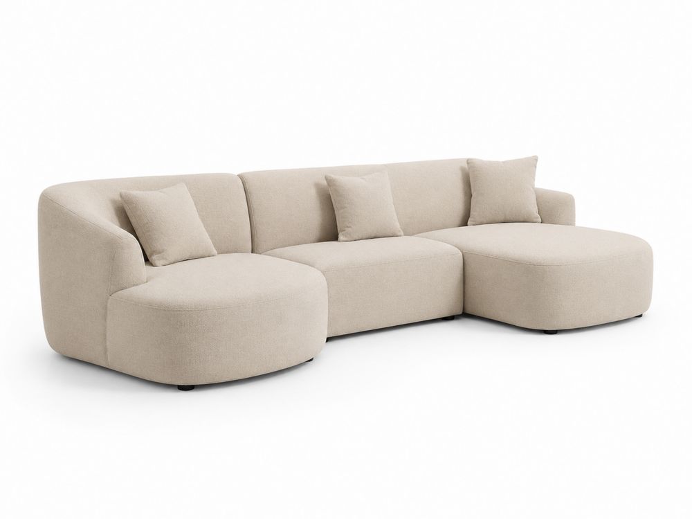 Modulares Sofa Beige Stoff