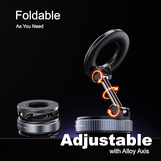 Magnetic Phone Holder for Car,Vacuum Suction Cup Phone Mount