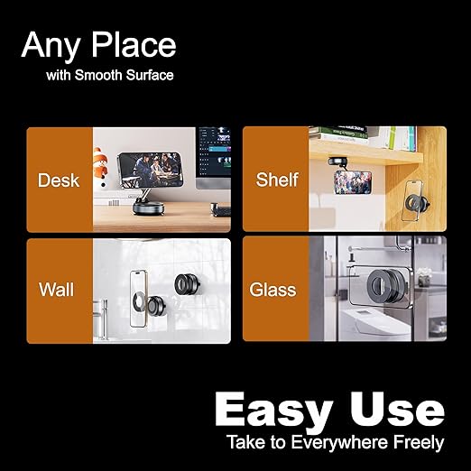 Magnetic Phone Holder for Car,Vacuum Suction Cup Phone Mount