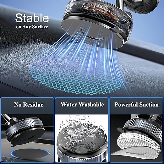 Magnetic Phone Holder for Car,Vacuum Suction Cup Phone Mount