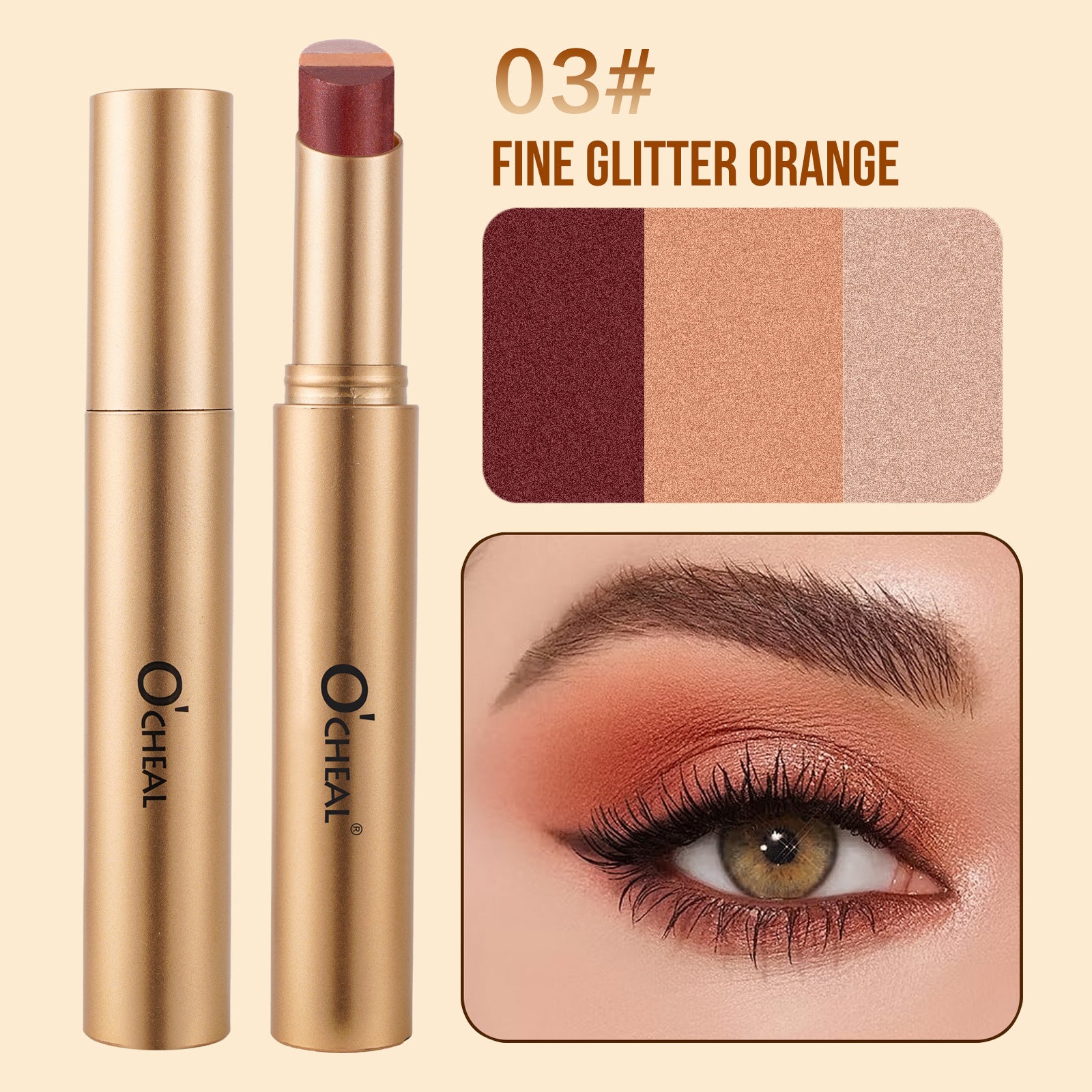 ✨ 3-in-1 Shimmer Eyeshadow Stick | One Swipe, Stunning Eyes 💖