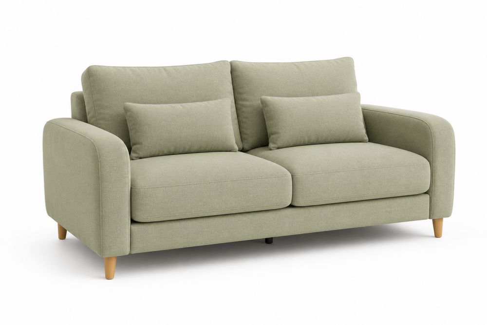 Zweisitzer Sofa Stoff Grün 150cm