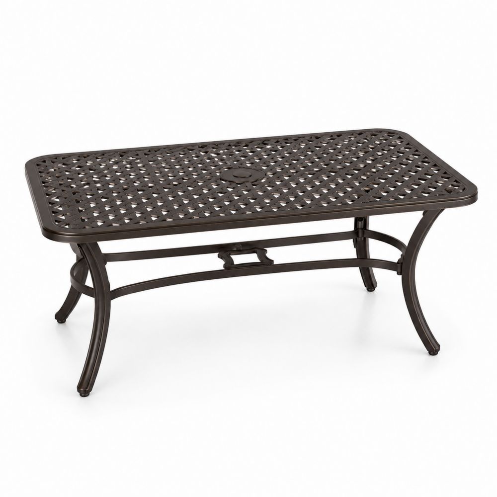 Garten-Couchtisch Rechteckig Metall Braun